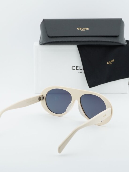Celine CL40300U APRES SKI CAPSULE 25C Aviator Sunglasses - Ivory/Smoke main image 6